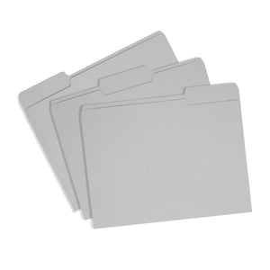 Blue Summit Supplies 1/3 Tab File Folder, Letter Size, Gray, 100 Pack Blue Summit Supplies