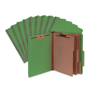 Blue Summit Supplies Classification Folder, Letter Size, Green, 3-Divider, 10 Pack Blue Summit Supplies