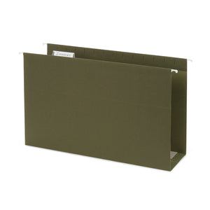 Blue Summit Supplies 25 Legal Hanging File Folders, LEGAL SIZE, Extra Large 4" Expansion, Includes 1/5 Cut Tab Inserts, Standard Green, Expanding Files with Extra Capacity, 25 Pack Blue Summit Supplies