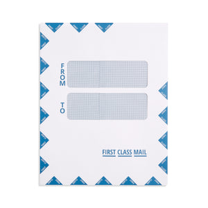 Blue Summit First Class Mail Double Window Envelope - 9.5” x 12” - 100 Mailing Envelopes with Security Tint and Peel and Seal