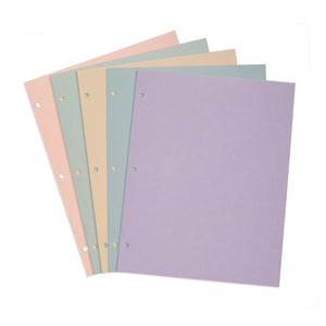 2 Pocket Folder, 1 Side Printed, 3-Hole Punched, Assorted Pastel Colors, 50 Pack Blue Summit Supplies
