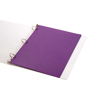 2 Pocket Folder, 1 Side Printed, 3-Hole Punched, Purple, 50 Pack Blue Summit Supplies