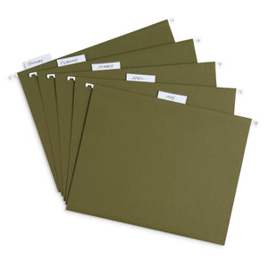 Hanging File Folders, Letter Size, Standard Green, 75 Folders Blue Summit Supplies