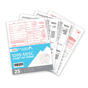 2026 Blue Summit Supplies Tax Forms, 1099 MISC 4 Part Tax Forms Kit, 25-Count