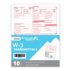 2026 Blue Summit Supplies Tax Forms, W3 Transmittal Tax Forms, 10-Count
