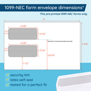 2026 Blue Summit Supplies Tax Forms, 1099-NEC Self-Seal 4-Part Tax Form BUNDLE, with Software, 25-Pack
