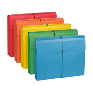 Blue Summit Accordion File Wallet with Flap and Cord Closure, Letter Size, 2” Expansion, Assorted Colors – 10 Pack Blue Summit Supplies