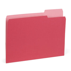 File Folder, Two Tone, Letter Size, Red (-313 color), 100 Pack Blue Summit Supplies