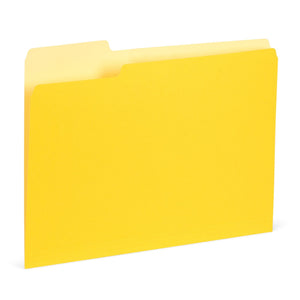 File Folder, Two Tone, Letter Size, Yellow (-316 color), 100 Pack Blue Summit Supplies