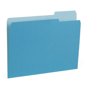 File Folder, Two Tone, Letter Size, Blue (-312 color), 100 Pack Blue Summit Supplies
