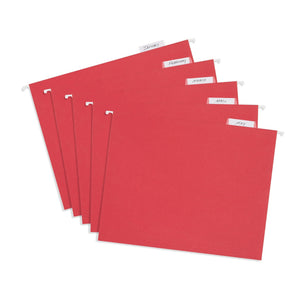 Hanging File Folders, Letter Size, Red, 25 pack Blue Summit Supplies