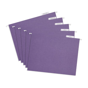 Hanging File Folders, Letter Size, Purple, 25 pack Blue Summit Supplies