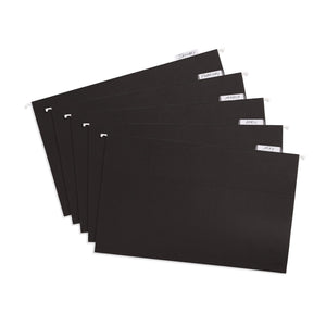 Hanging File Folders, Legal Size, Black, 25 pack Blue Summit Supplies