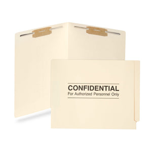 Blue Summit 11PT Manila File Folder with 2” Bonded Fasteners, “Confidential” Printed, Letter Size, 50 per Box Blue Summit Supplies