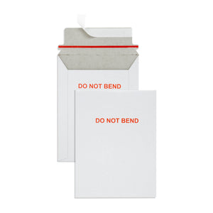 Blue Summit 6.25” x 8.25” Self-Seal Rigid Document Mailers Stay, 50 Pack of Flat White Cardboard Envelopes, “Do Not Bend”, 50 Mailing Envelopes for Businesses Blue Summit Supplies