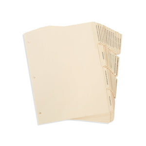 Blue Summit Estate Planning Dividers, Pre-Printed and Reinforced Index Tab Dividers, 12 Dividers, 1 Set Blue Summit Supplies