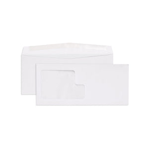 Blue Summit #10 Pistol Window Envelopes with Gummed Seal, 4-1/8” x 9-1/2” Blank Envelopes, 500/Box Blue Summit Supplies