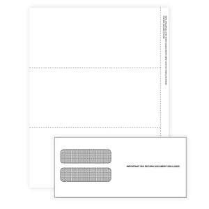 2025 Blue Summit Supplies Tax Forms, Blank W2 3-Up Tax Forms Bundle with Self Seal Envelopes, 50-Count