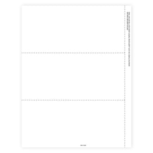 Blank 2025 W2 3-Up Horizontal Tax Forms, 100 Pack