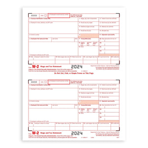 2024 Blue Summit Supplies Tax Forms, W2 6 Part Tax Forms Bundle with Self Seal Envelopes, 25-Count W2 Forms Blue Summit Supplies