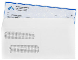#8 Double Window Security Check Envelopes for QuickBooks, Self Seal, 500 Count Envelopes Blue Summit Supplies