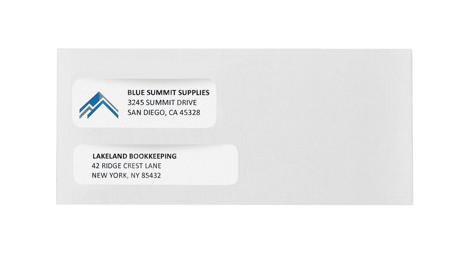Blue Summit Supplies #9 Invoice Envelopes, Double Window, Security Tint, For Quickbooks, Self Seal, 500/Pack