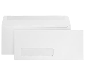 Blue Summit Supplies #10 Business Envleopes, Single Window, No Tint, Gummed, 500 Pack Mailing Envelopes Blue Summit Supplies