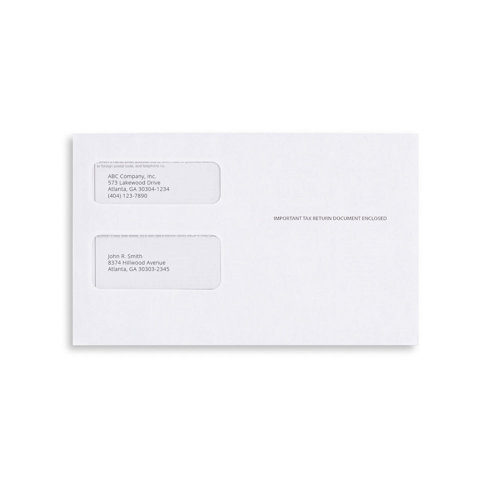 1099 MISC Tax Form Envelopes, Gummed Seal, 500 Count Envelopes Blue Summit Supplies