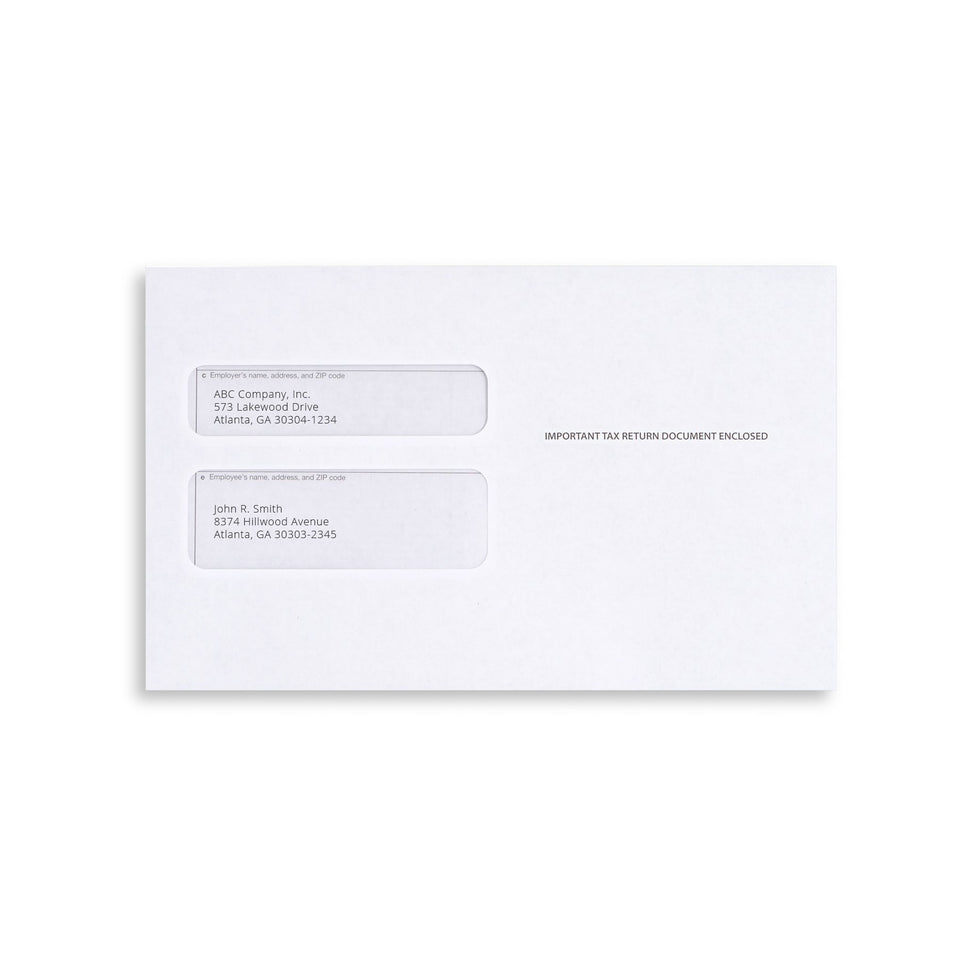 W2 Tax Form Envelopes, Gummed Seal, 25 Count Envelopes Blue Summit Supplies