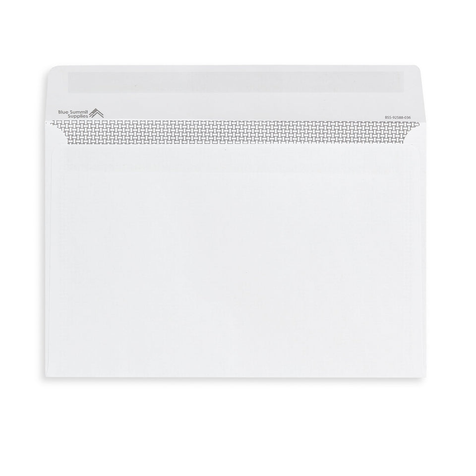 Security Booklet Envelopes, 6" x 9", White Paper, 250 Count Envelopes Blue Summit Supplies