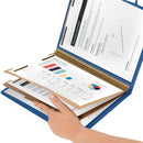 Classification Folders with 2 Dividers, Letter Size, Dark Blue, 10 Count Folders Blue Summit Supplies