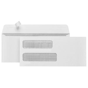#10 Double Window Security Envelopes, Self Seal, 500 Count Envelopes Blue Summit Supplies