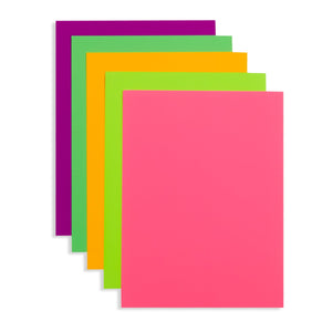 Neon Poster Board, 9 x 12 Inch, 50 Pack Poster Board Blue Summit Supplies