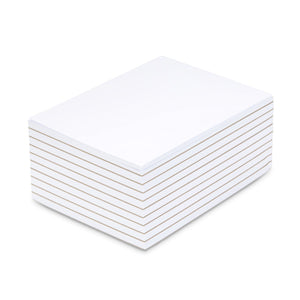 Gummed Memo Pads, Blank, 4” x 6”, 10 Pack Pencil Pouches Blue Summit Supplies