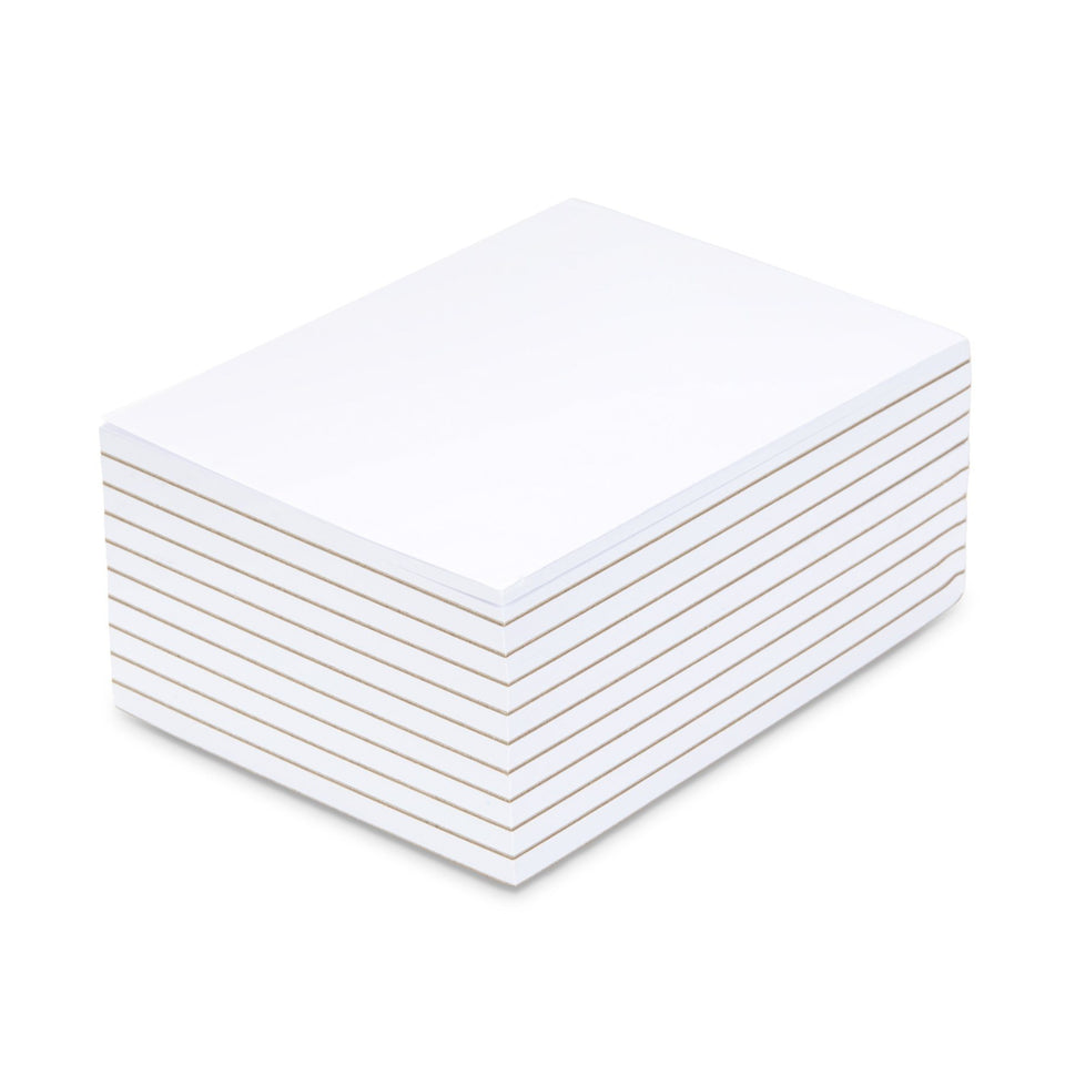 Gummed Memo Pads, Blank, 4” x 6”, 10 Pack Pencil Pouches Blue Summit Supplies