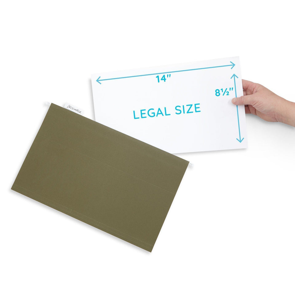 Hanging File Folders, Legal Size, 50 Pack Folders Blue Summit Supplies