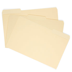 File Folders, Legal Size, Manila, 100 Pack Folders Blue Summit Supplies 