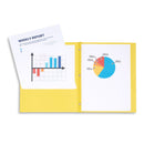 Two Pocket Folders with Prongs, Assorted Colors, 100 Pack Folders Blue Summit Supplies