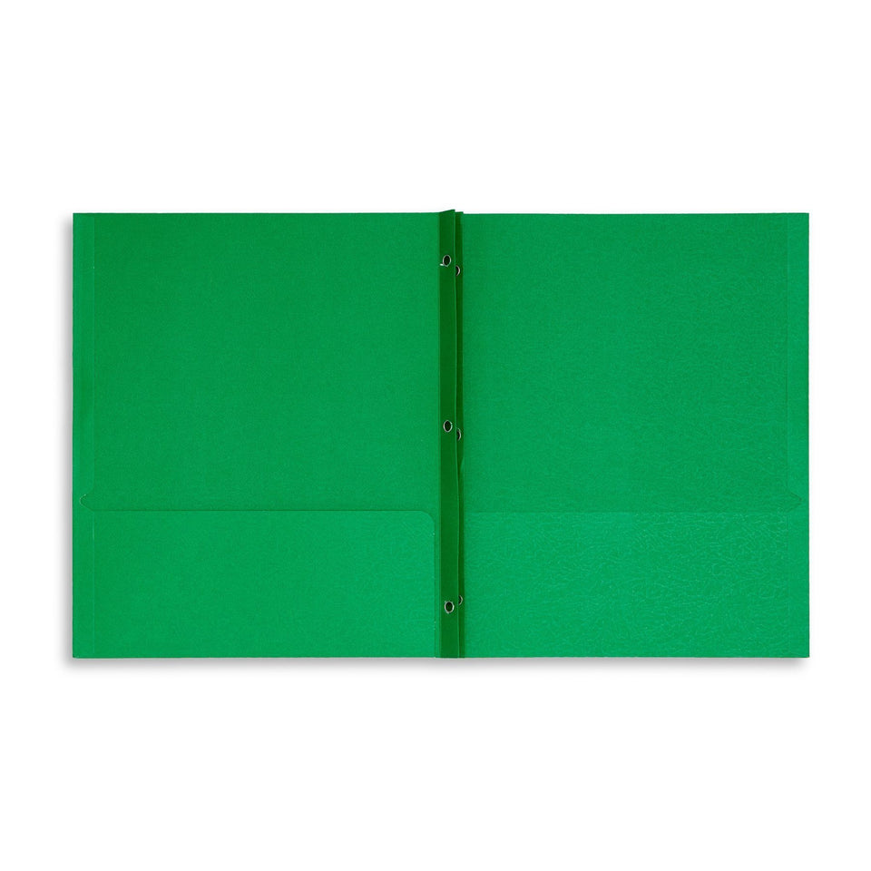 Two Pocket Folders with Prongs, Assorted Colors, 50 Pack Folders Blue Summit Supplies