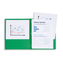 Two Pocket Folders with Prongs, Assorted Colors, 100 Pack Folders Blue Summit Supplies