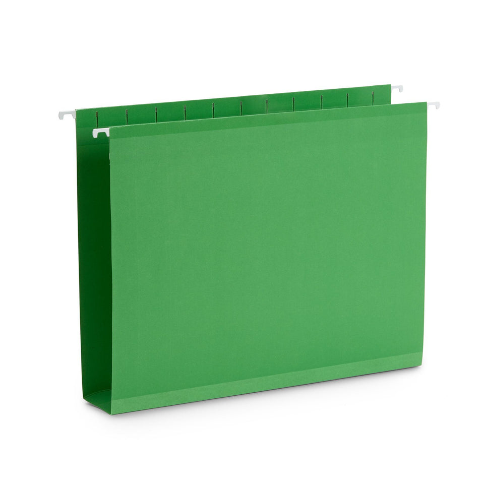 2" Expansion Hanging File Folders, Letter Size, Assorted Colors, 25 Pack Folders Blue Summit Supplies
