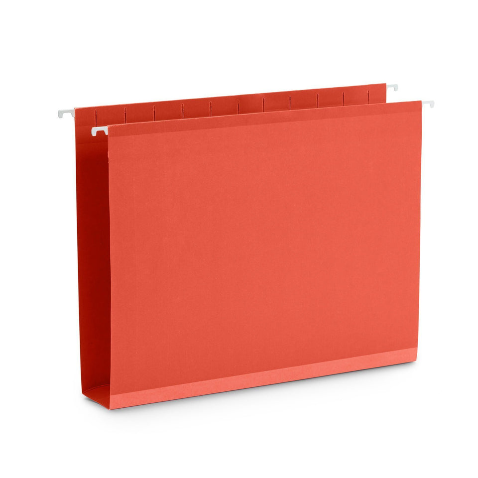 2" Expansion Hanging File Folders, Letter Size, Assorted Colors, 25 Pack Folders Blue Summit Supplies