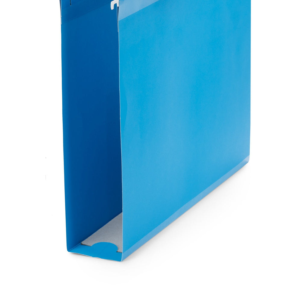 2" Expansion Hanging File Folders, Letter Size, Assorted Colors, 25 Pack Folders Blue Summit Supplies