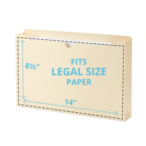 2" Expanding File Jacket, Legal Size, Manila, 50 Pack Folders Blue Summit Supplies