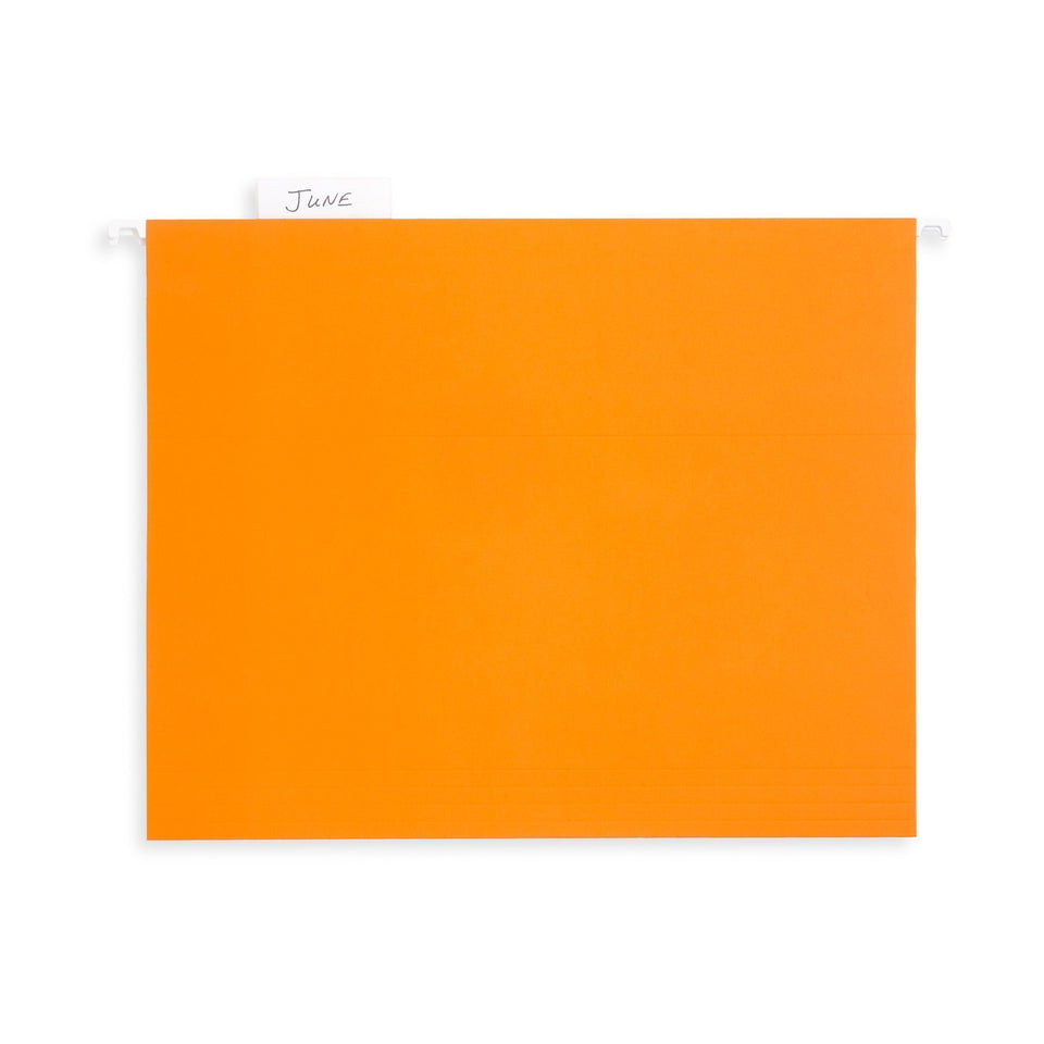 Hanging File Folders, Letter Size, Orange, 25 Pack Folders Blue Summit Supplies