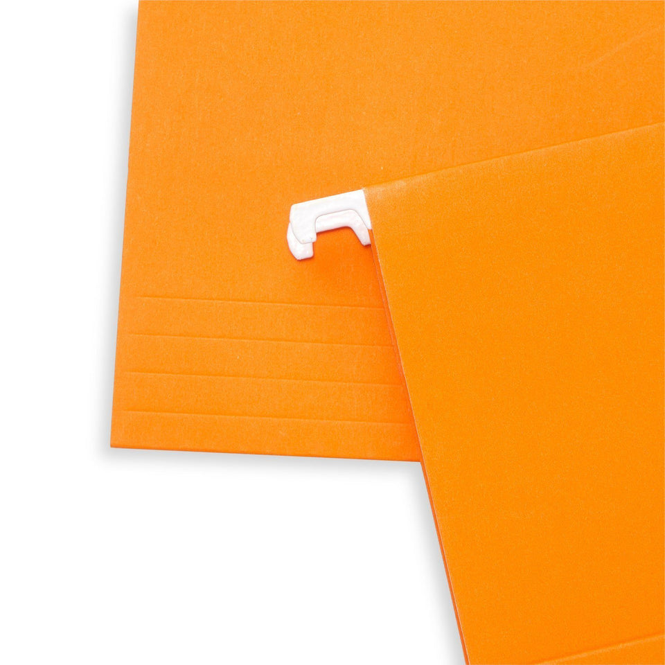 Hanging File Folders, Letter Size, Orange, 25 Pack Folders Blue Summit Supplies