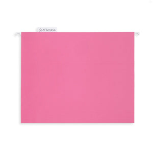 Hanging File Folders, Letter Size, Pink, 25 Pack Folders Blue Summit Supplies 