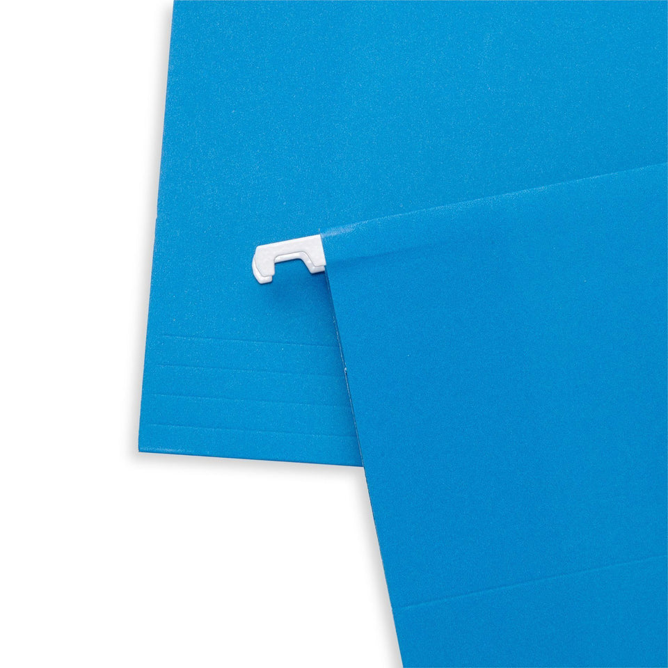 Hanging File Folders, Letter Size, Blue, 25 Pack Folders Blue Summit Supplies