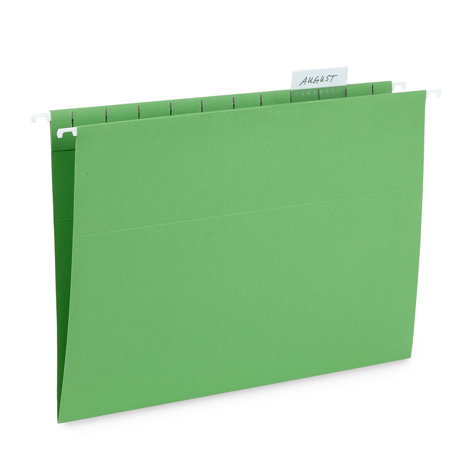 Blue Summit Supplies Hanging File Folders, Letter, 1/5 Tab, Bright Gre