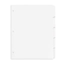 3 Ring Binder Dividers, 1/5 Cut Tabs, White, 100 Pack Binder Dividers Blue Summit Supplies